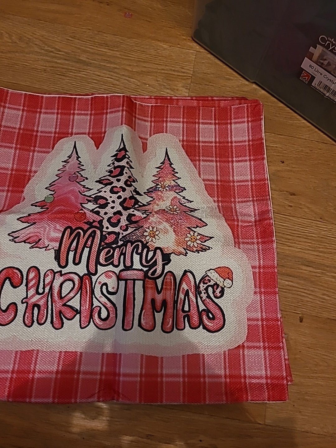 Brand New Christman Cushion Covers Pink Amd White Trees Set Of 3