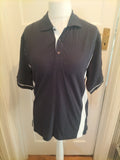 Mens Kustom Kit Size Small Mavy With White Trim Short Sleeved Polo
