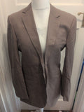 Ultimo 38R Beige Brown Lined Suit Jacket