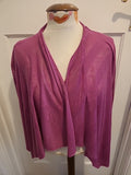 Ladies Tu Size 12 Purple Cardigan Waterfall Long Sleeved