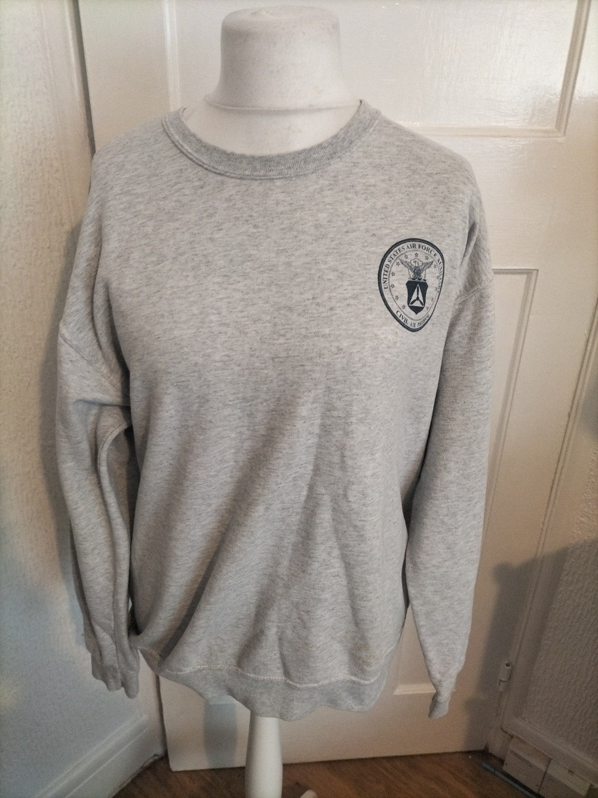 Mens Jerzees Size Large Grey United States Air Force Sweatshirt