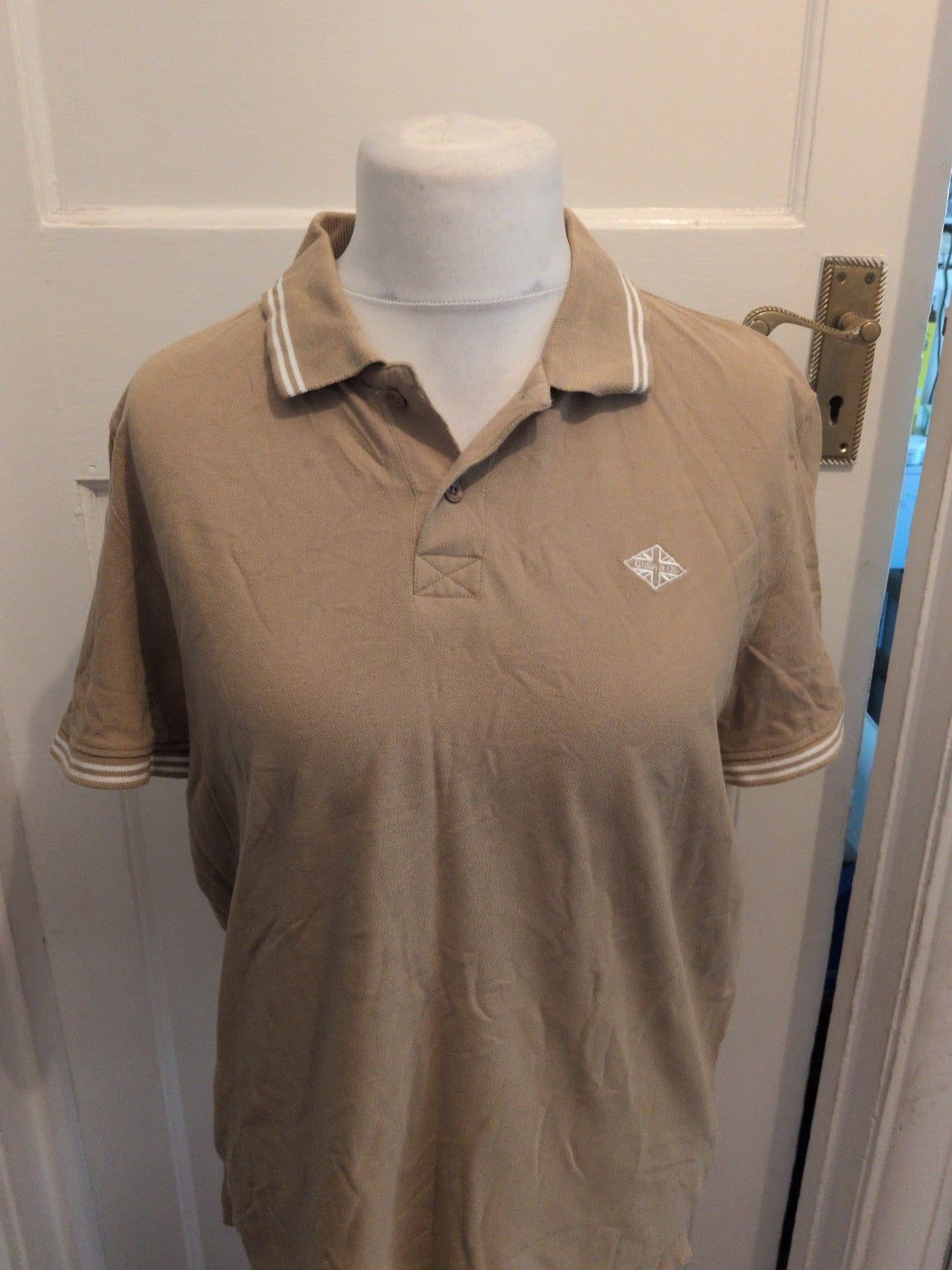 Quba&Co Medium Camel Short Sleeve Polo