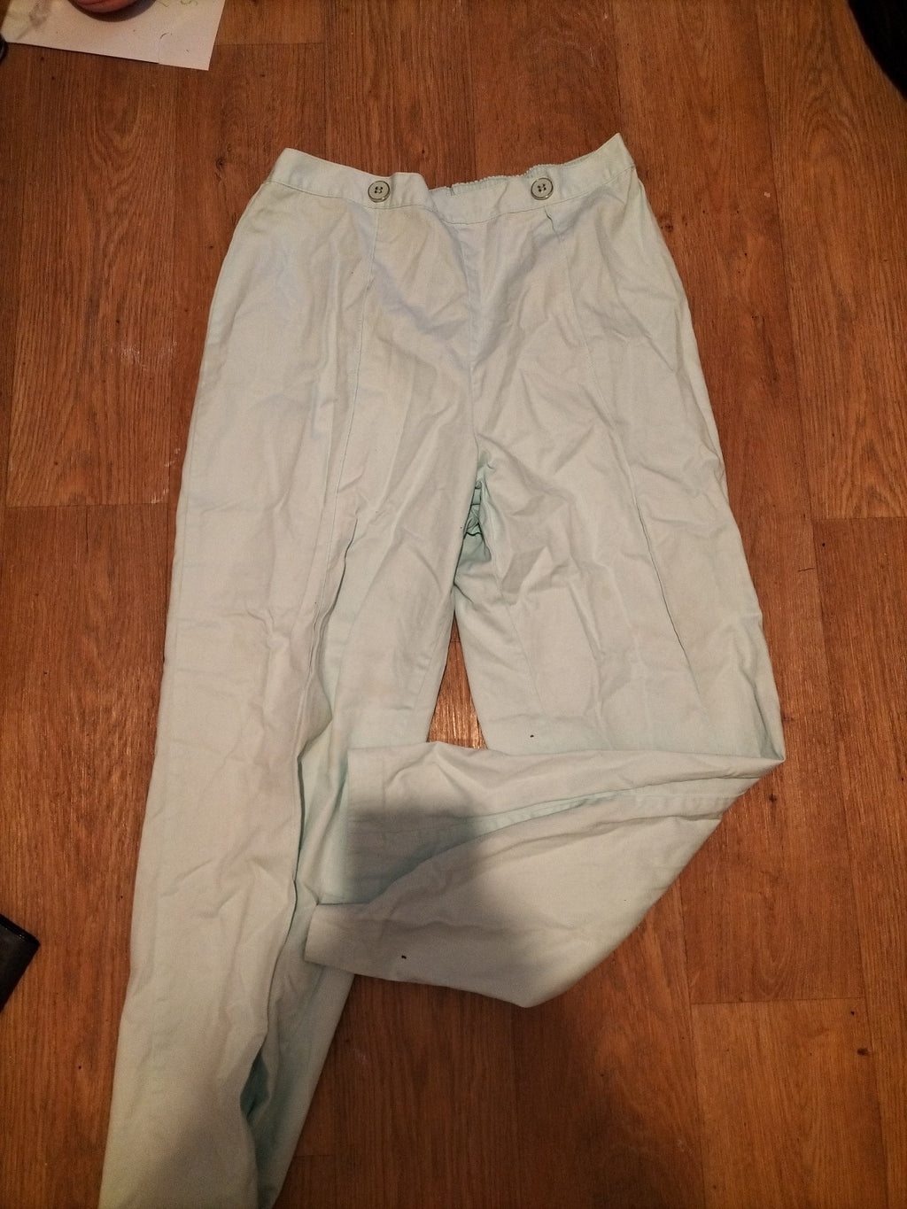 Ladies Marks And Spencer Size 14 Aqua Elasticated Trousers