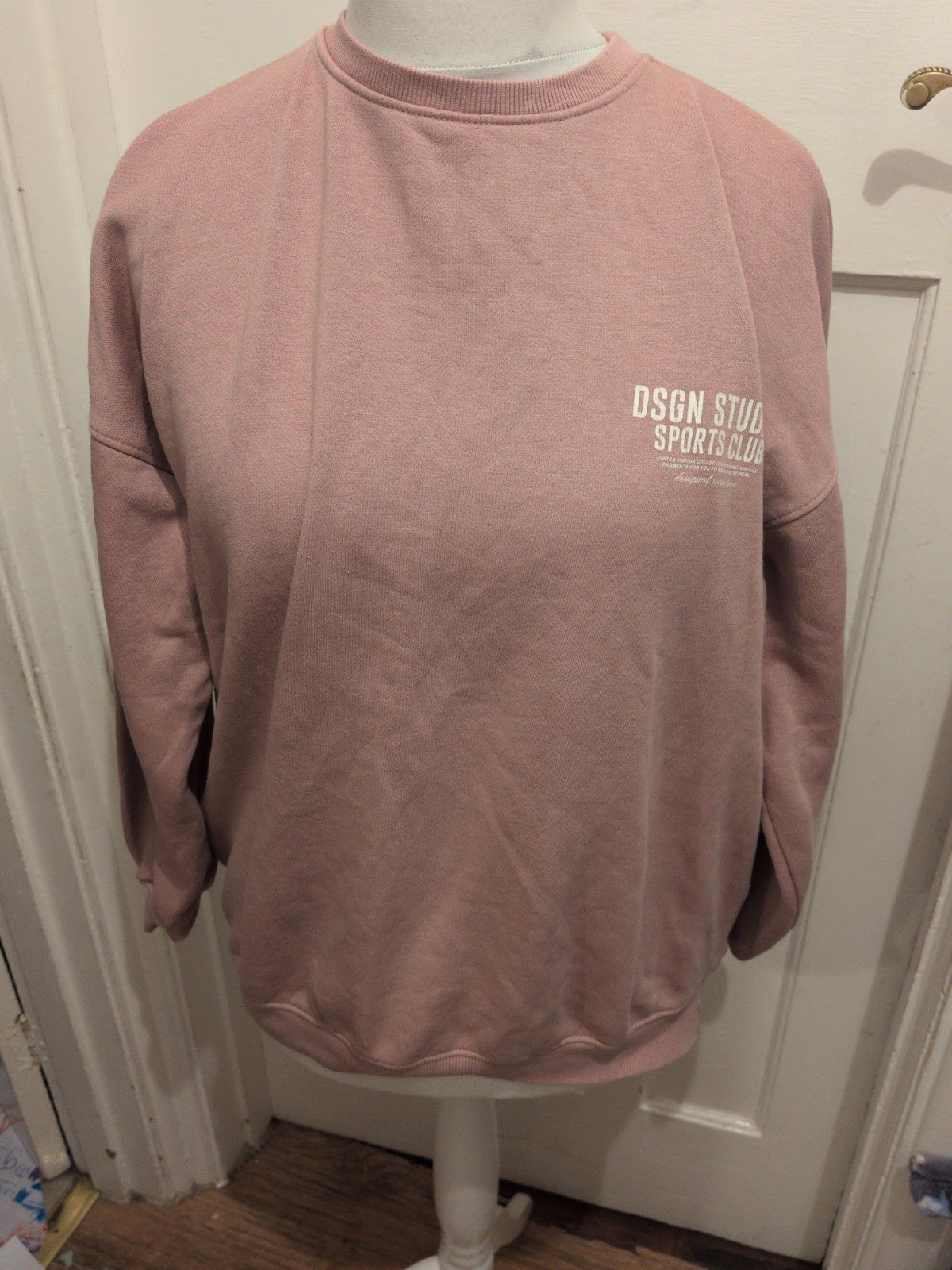 Boohoo XS Pink Printed Sweatshirt