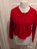 Primark Small Red Long Sleeve Fluffy Jumper
