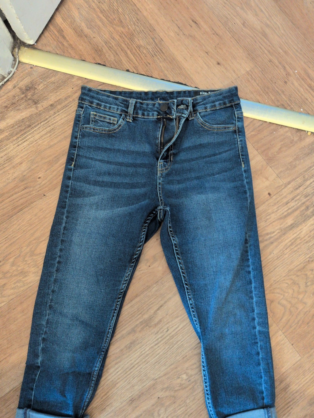 Ladies Denim By TU Size 12 Pedal Pusher Jeans