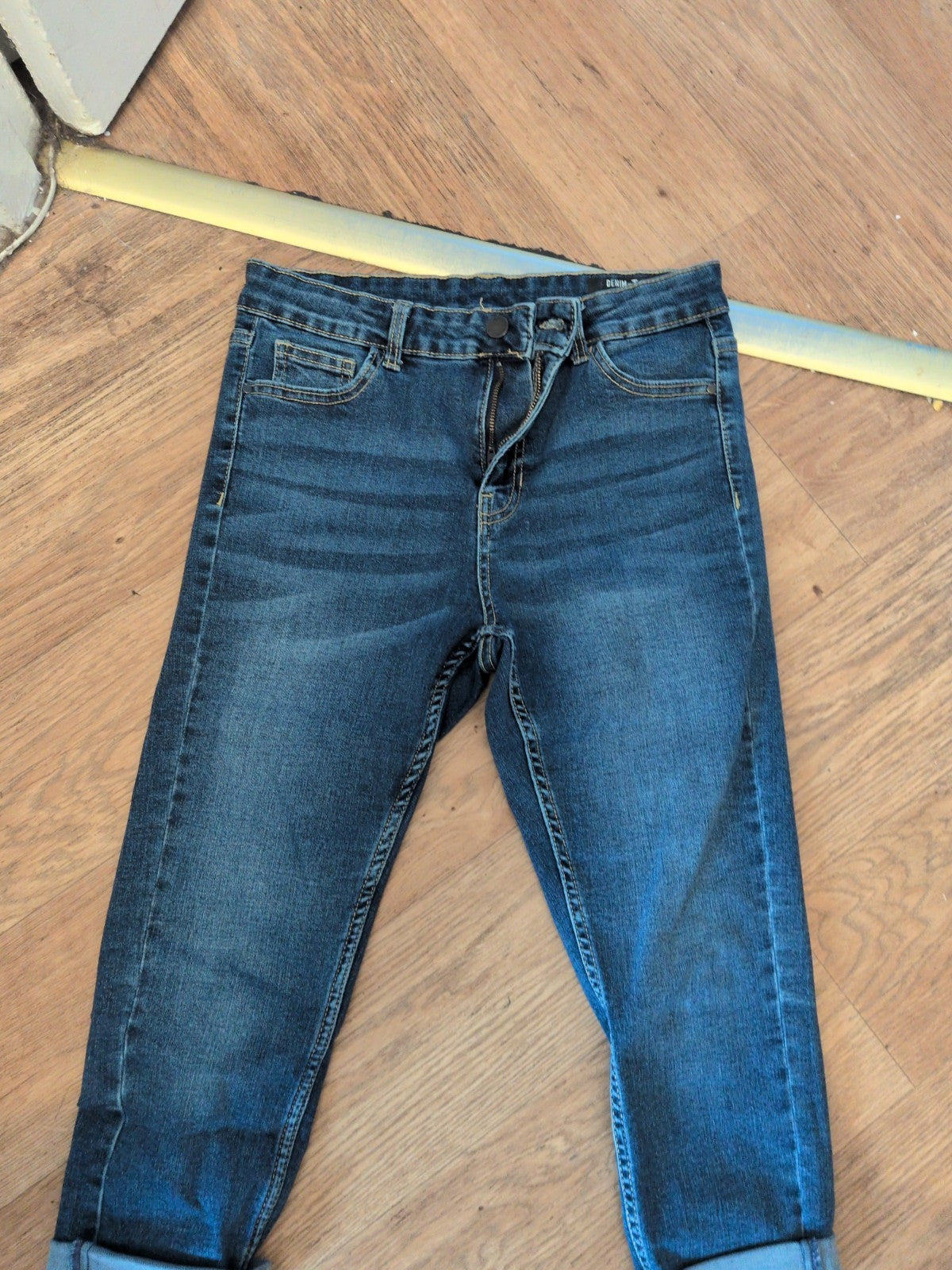 Ladies Denim By TU Size 12 Pedal Pusher Jeans
