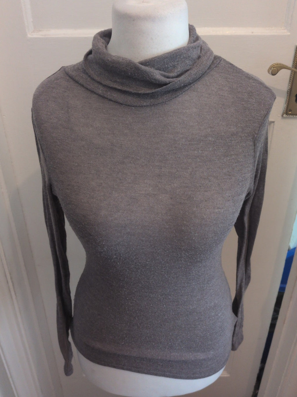 Primark 10 Grey Lightweight Jumper High Neck