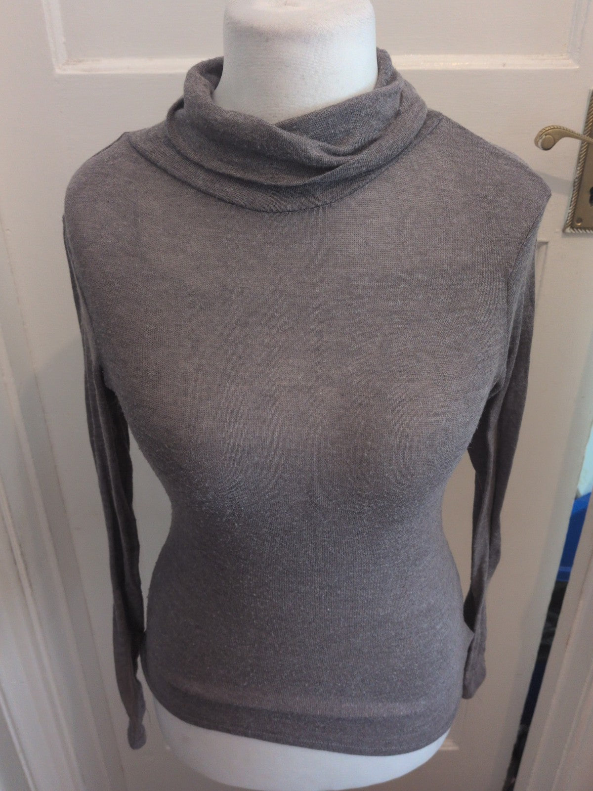 Primark 10 Grey Lightweight Jumper High Neck