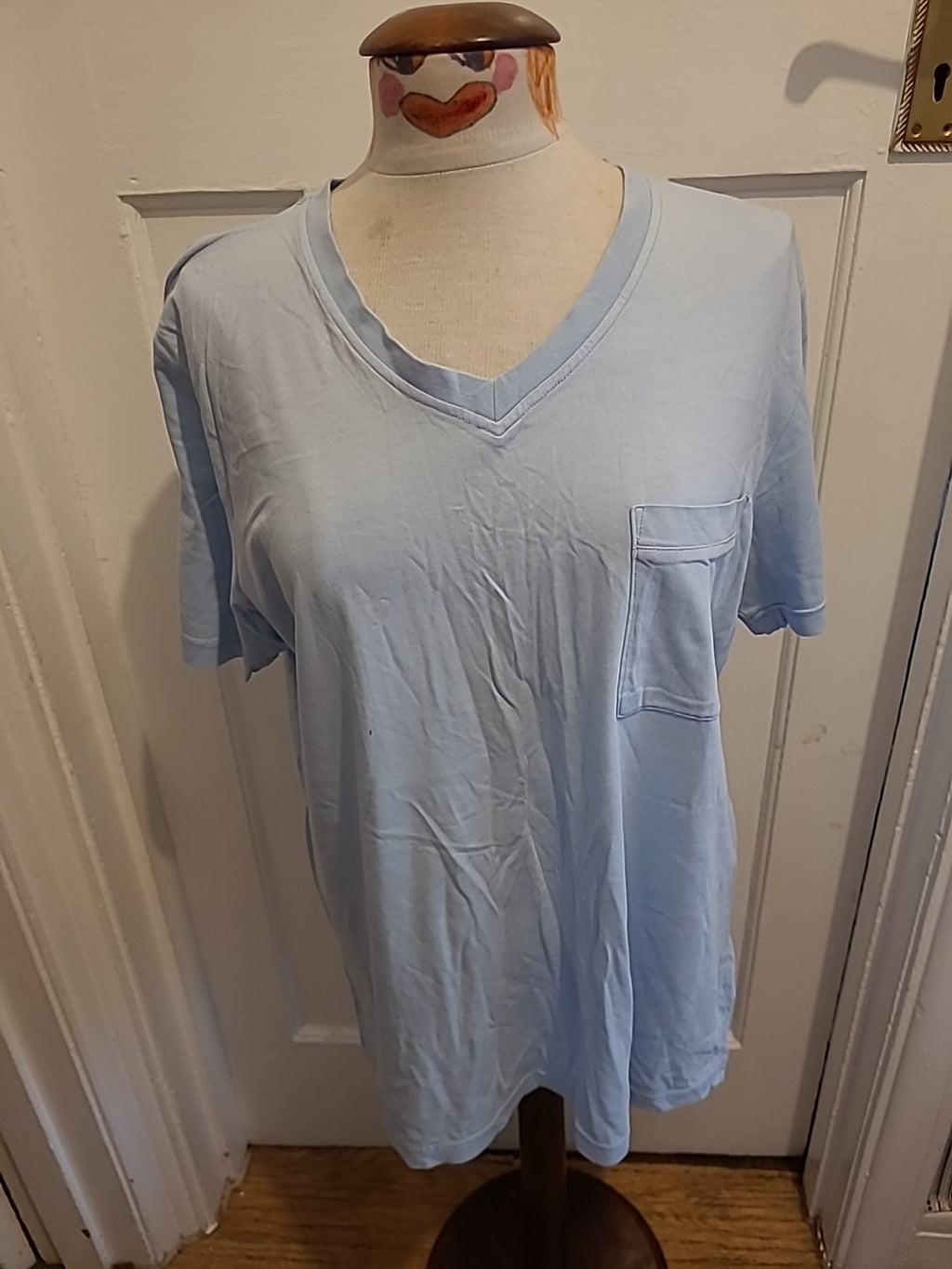 Mens Livergy Size Large Pale Blue Short Sleeved Tshirt