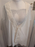 Ann Harvey 26 White With Sequins Hem Buttoned Blouse
