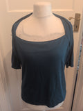 Ladies George Size 18 Navy Blue Short Sleeve Blouse
