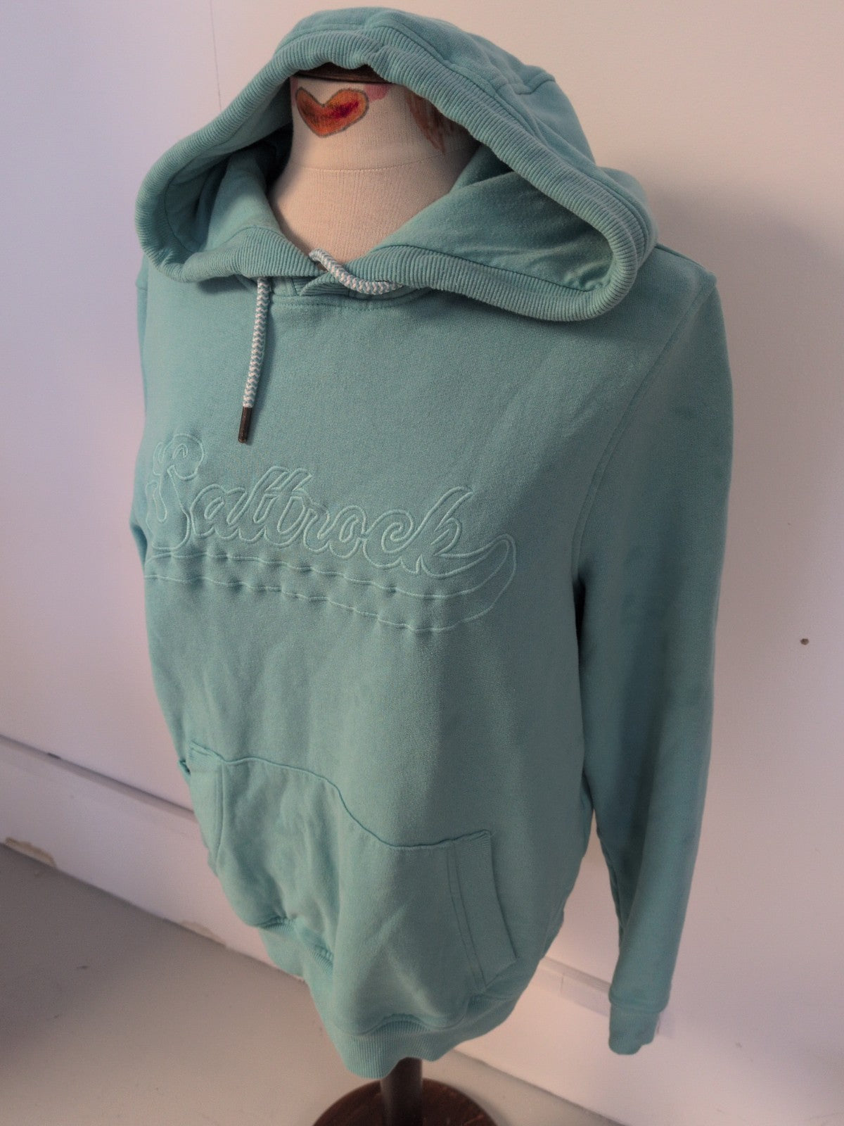 Saltrock Medium Aqua Long Sleeve Pullover Hoodie