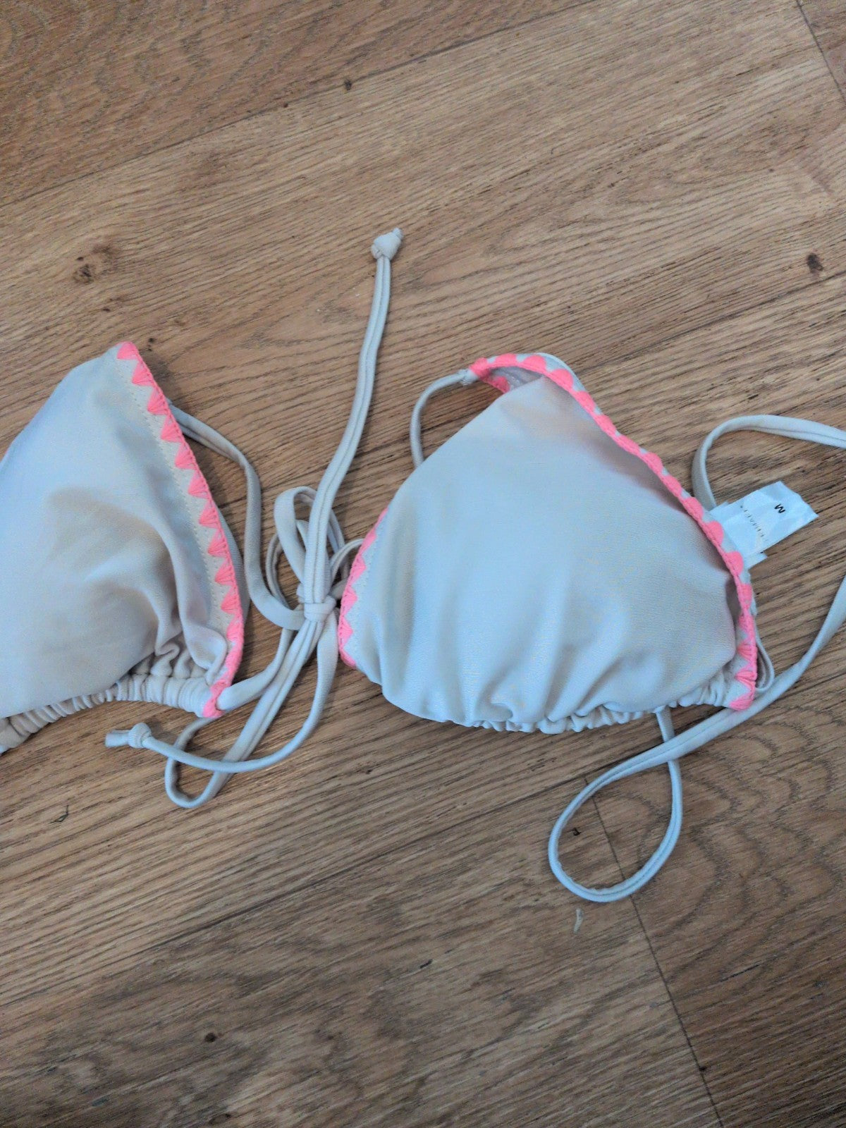 Primark Medium Grey And Pink Padded Bikini Bra