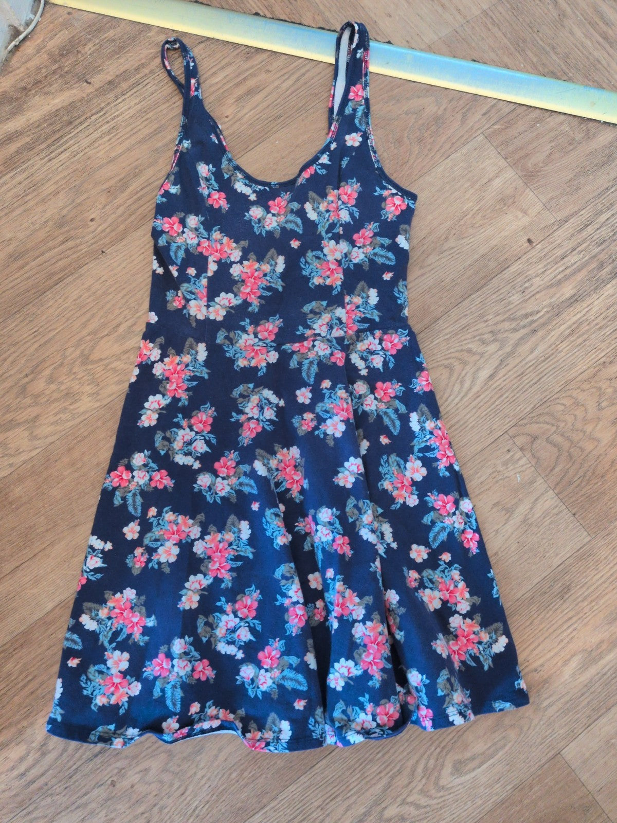 Hollister Small Navy Floral Sleeveless Short Dress