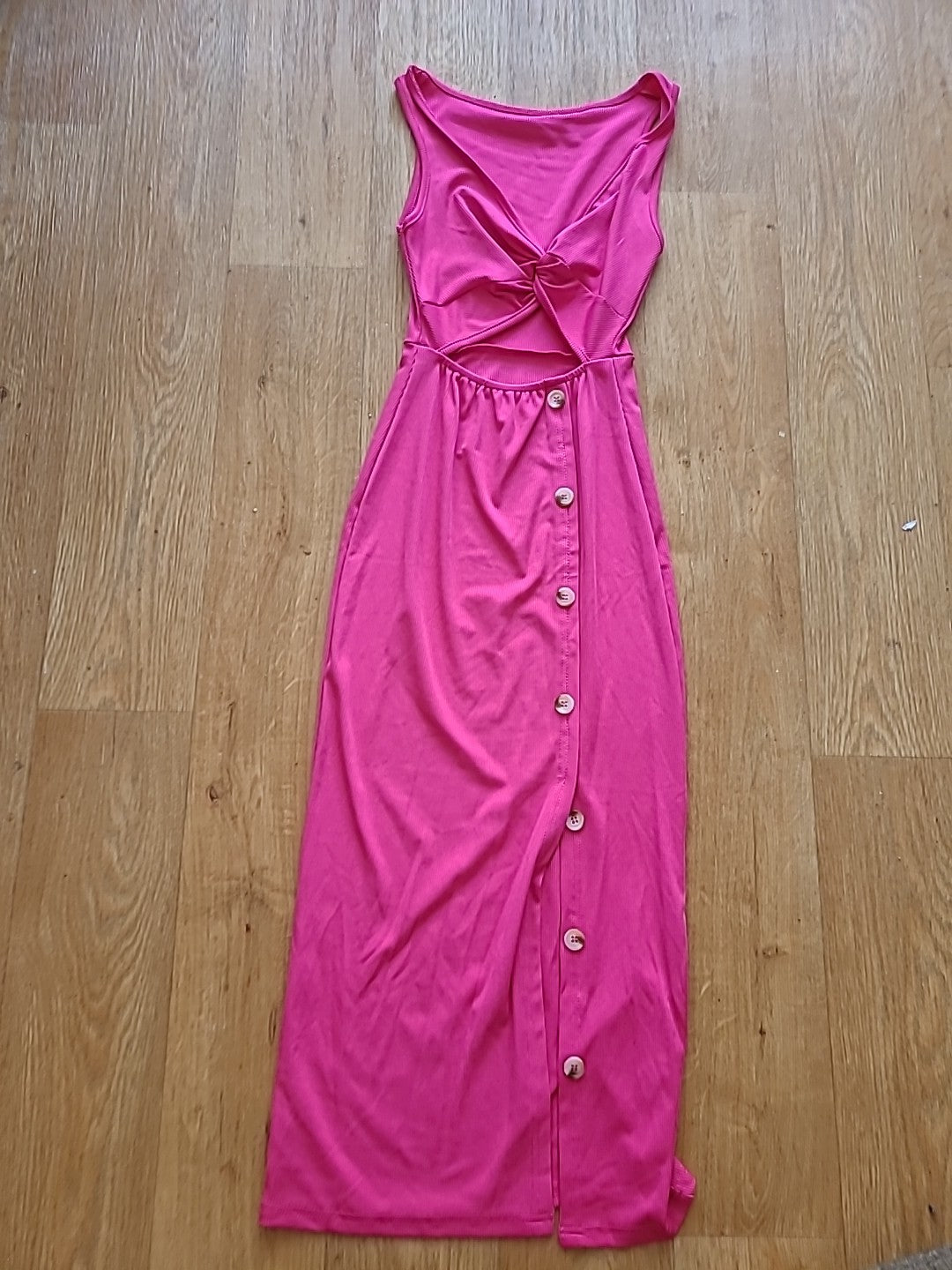 Ladies Shein Size XS Petite Hot Pink Sleeveless Dress