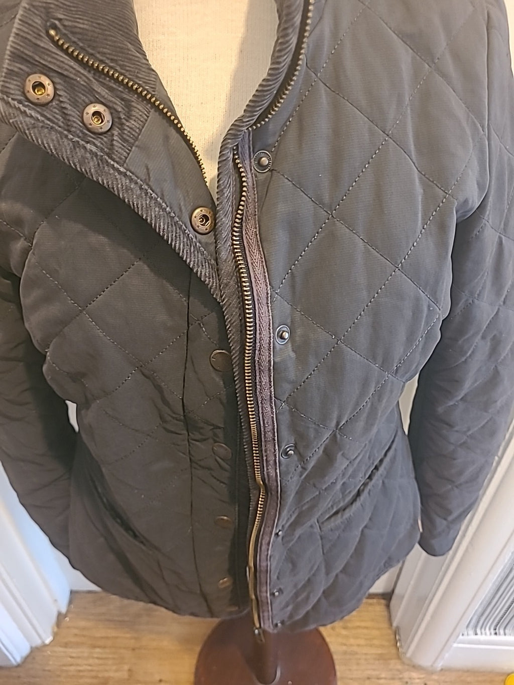 Ladies Fat Face Size 8 Grey Lined Jacket