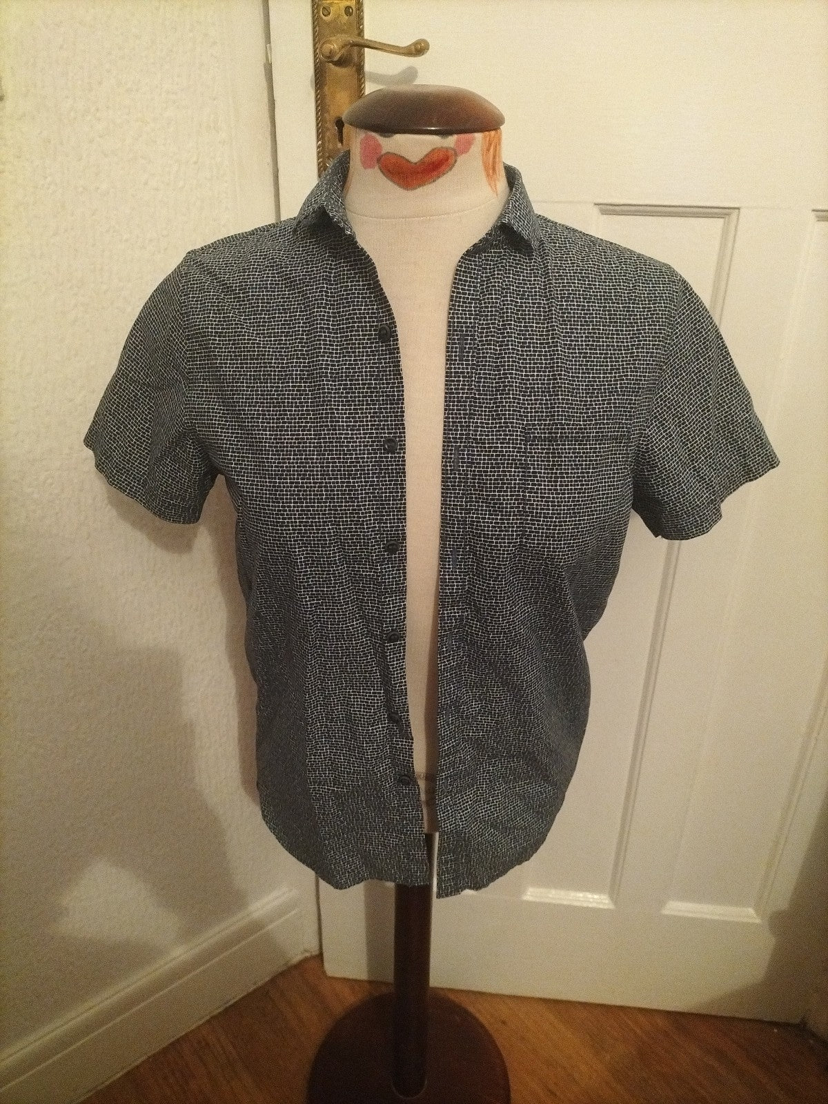 Mens Next 12 Years Navy Brick Short Sleeve