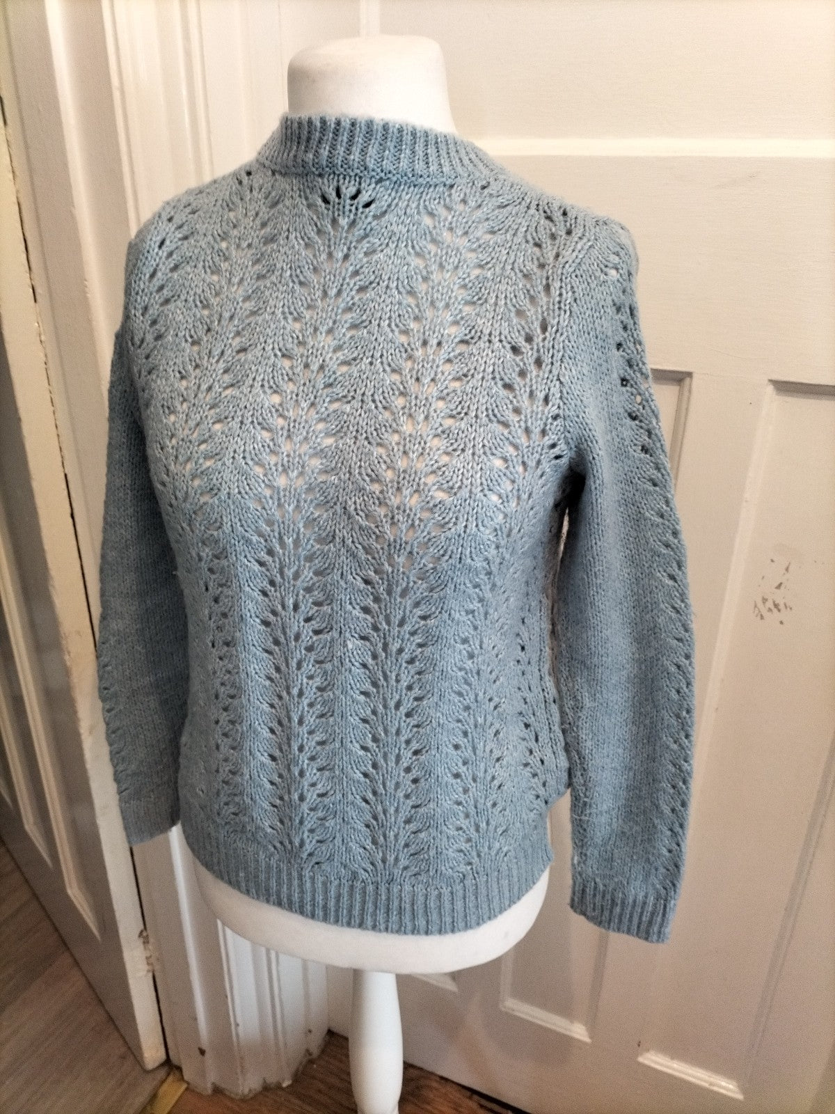 Papaya Small Blue Knit Long Sleeve Pullover Jumper