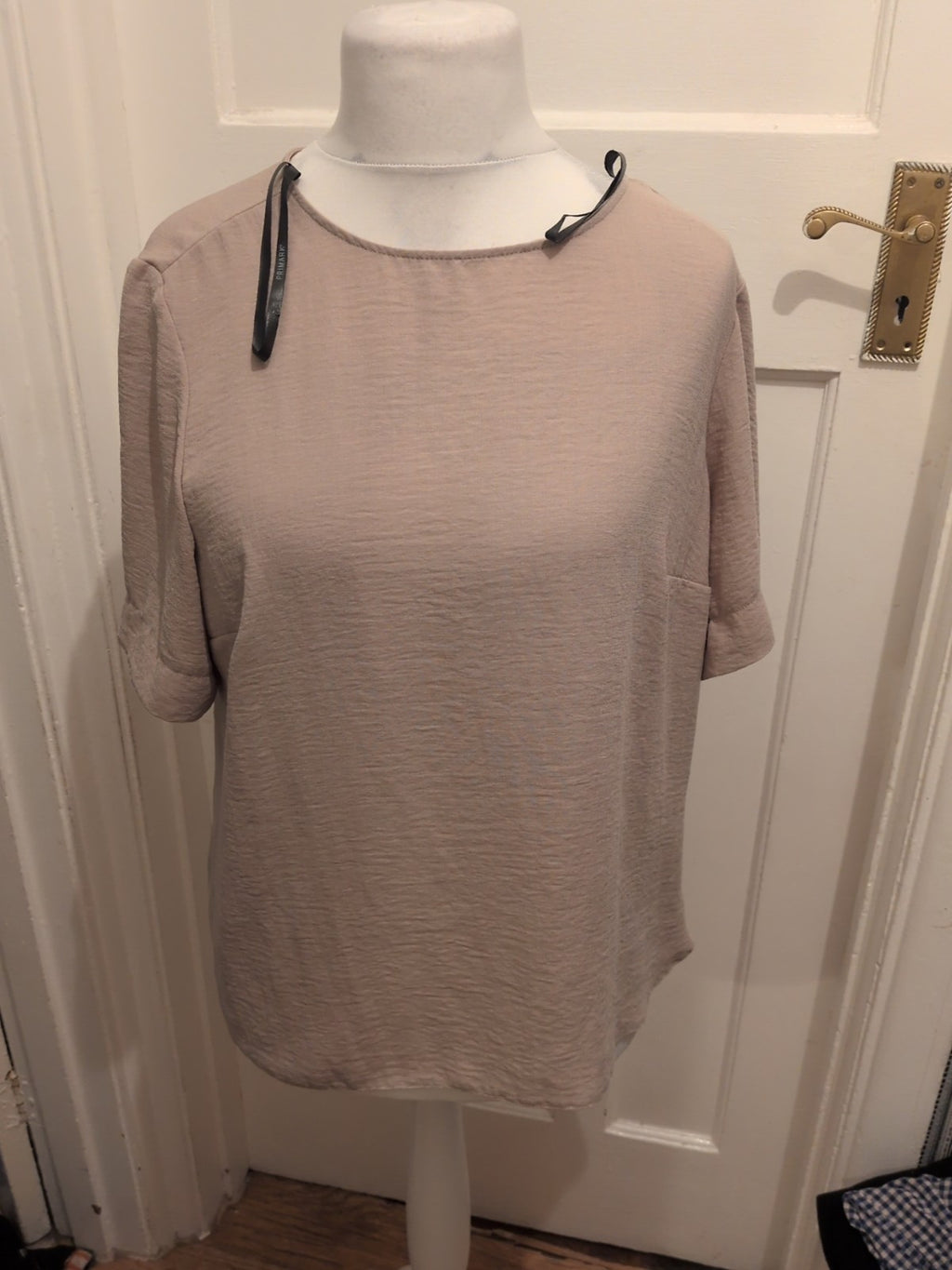Primark 16 Flax Short Sleeve Blouse