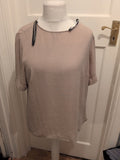 Primark 16 Flax Short Sleeve Blouse