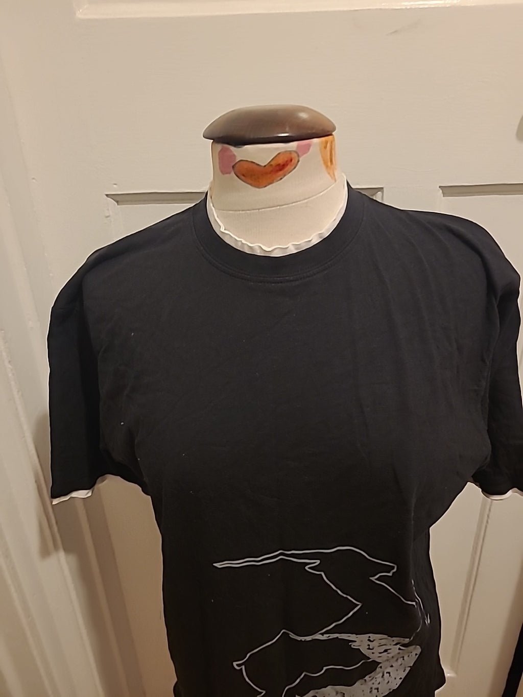 Mens Size Large Black Printed Short Sleeved Tshirt