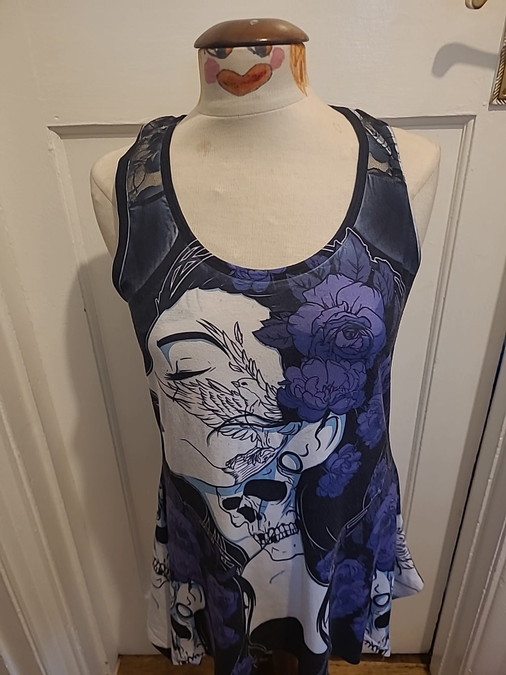 Ladies Vixsin Size XL Purple And Black Sleeveless Dress