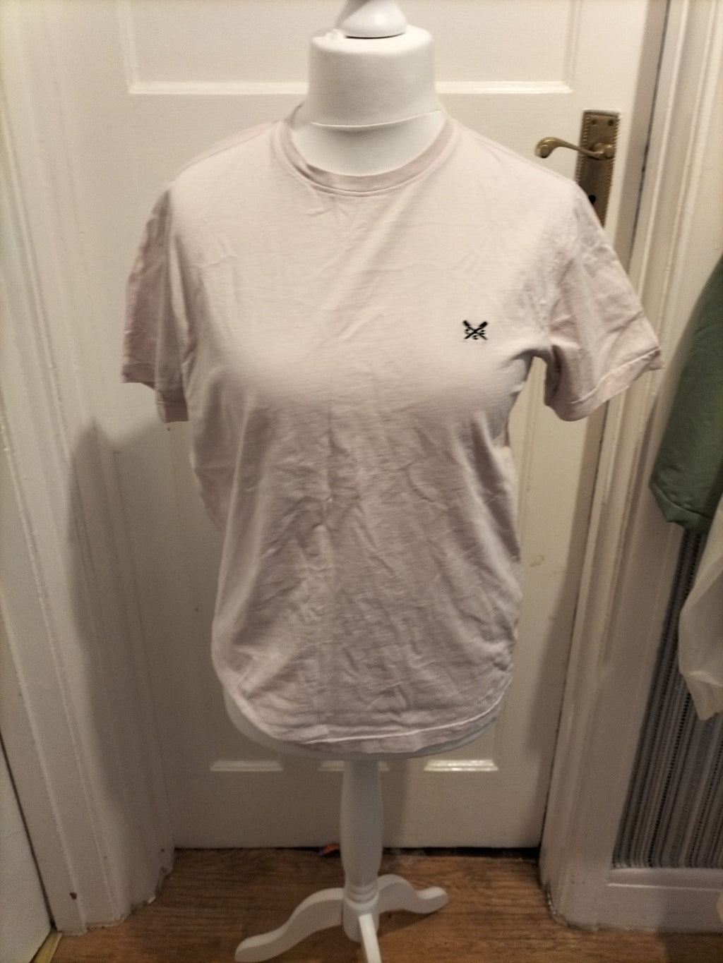 Mens Crew Clothing Size Medium Very Pale Pink Short Sleeved Tshirt