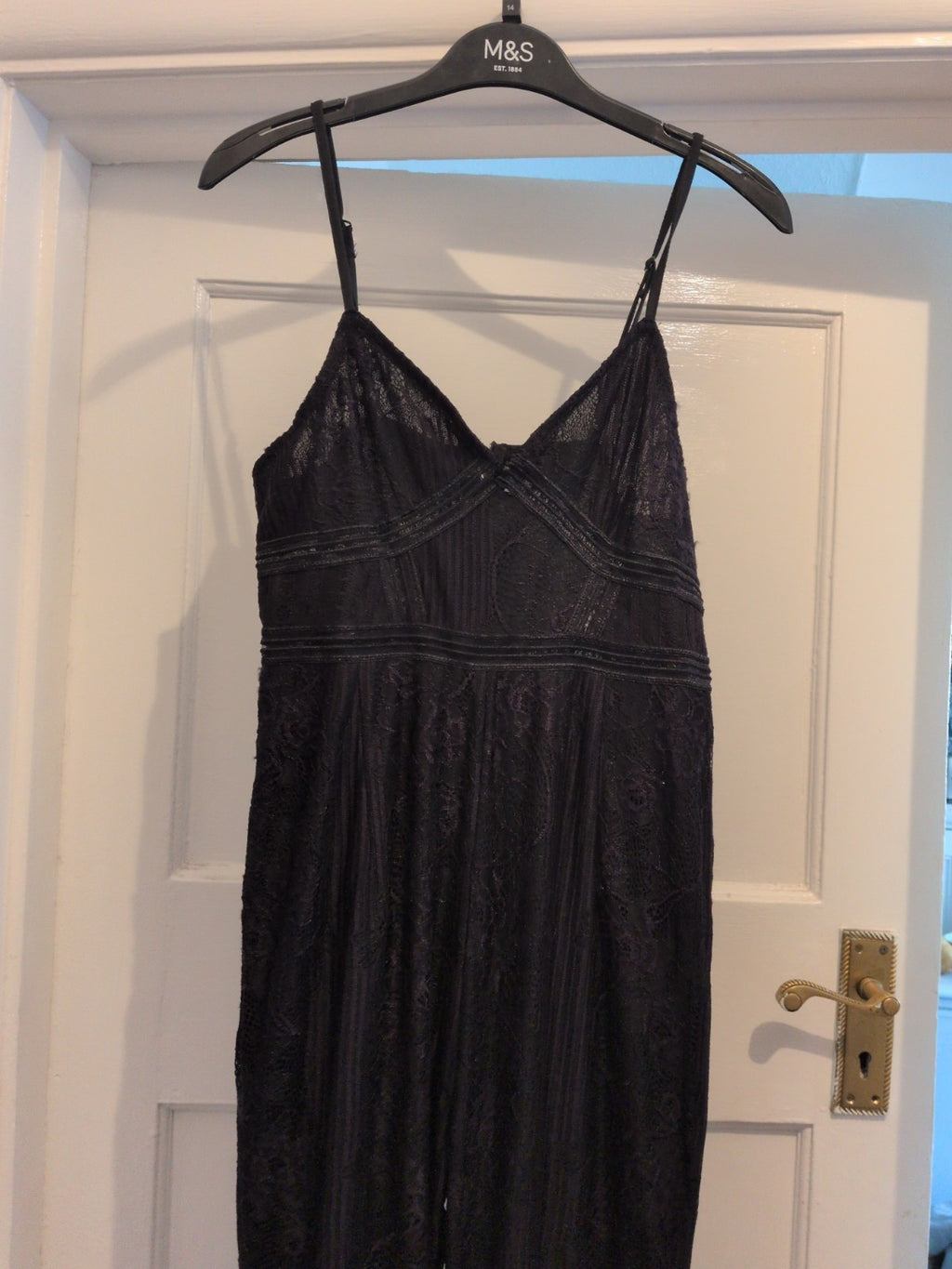 Prettylittlething 12 Black Patterned Sleeveless Jumpsuit