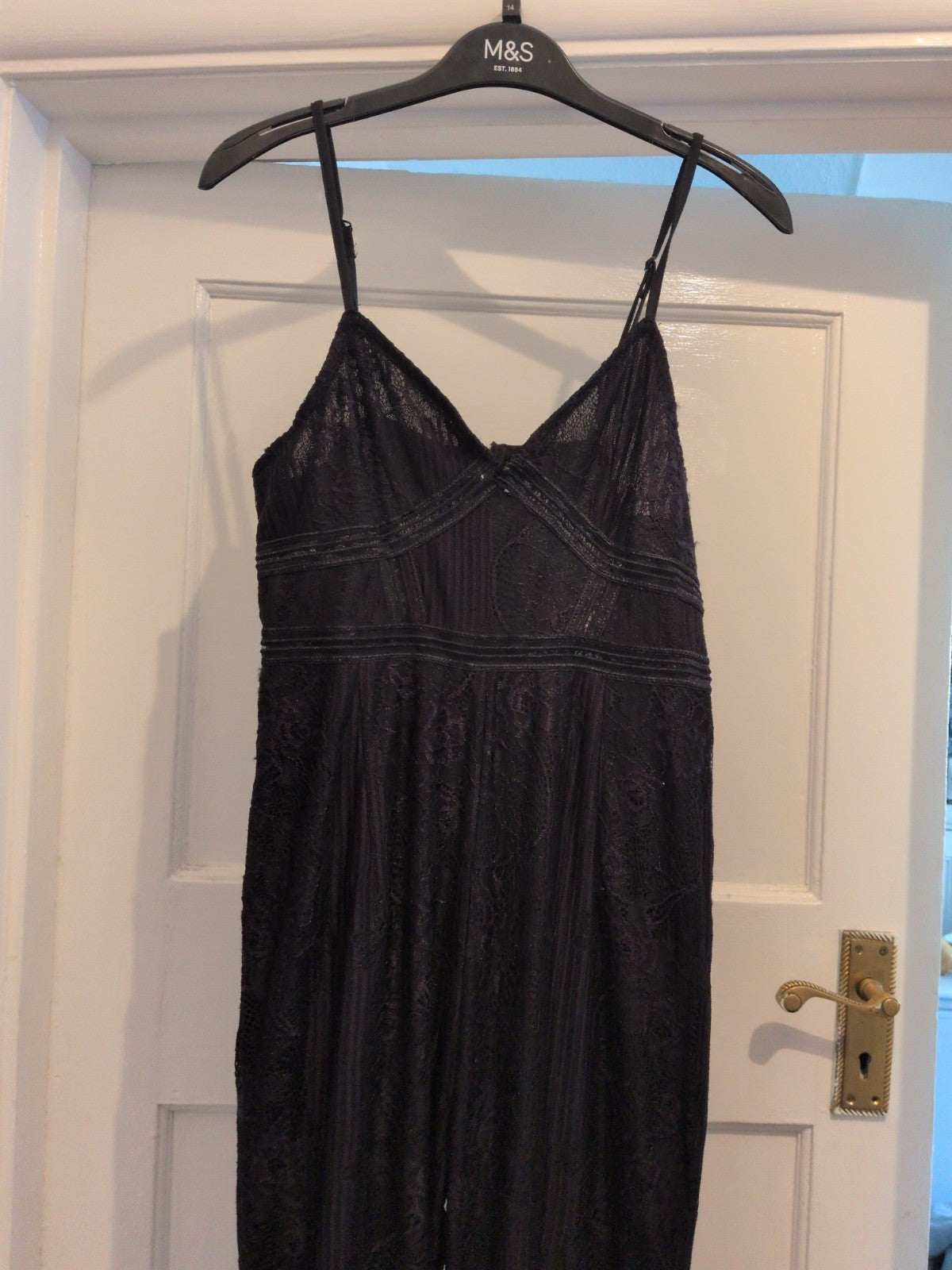 Prettylittlething 12 Black Patterned Sleeveless Jumpsuit