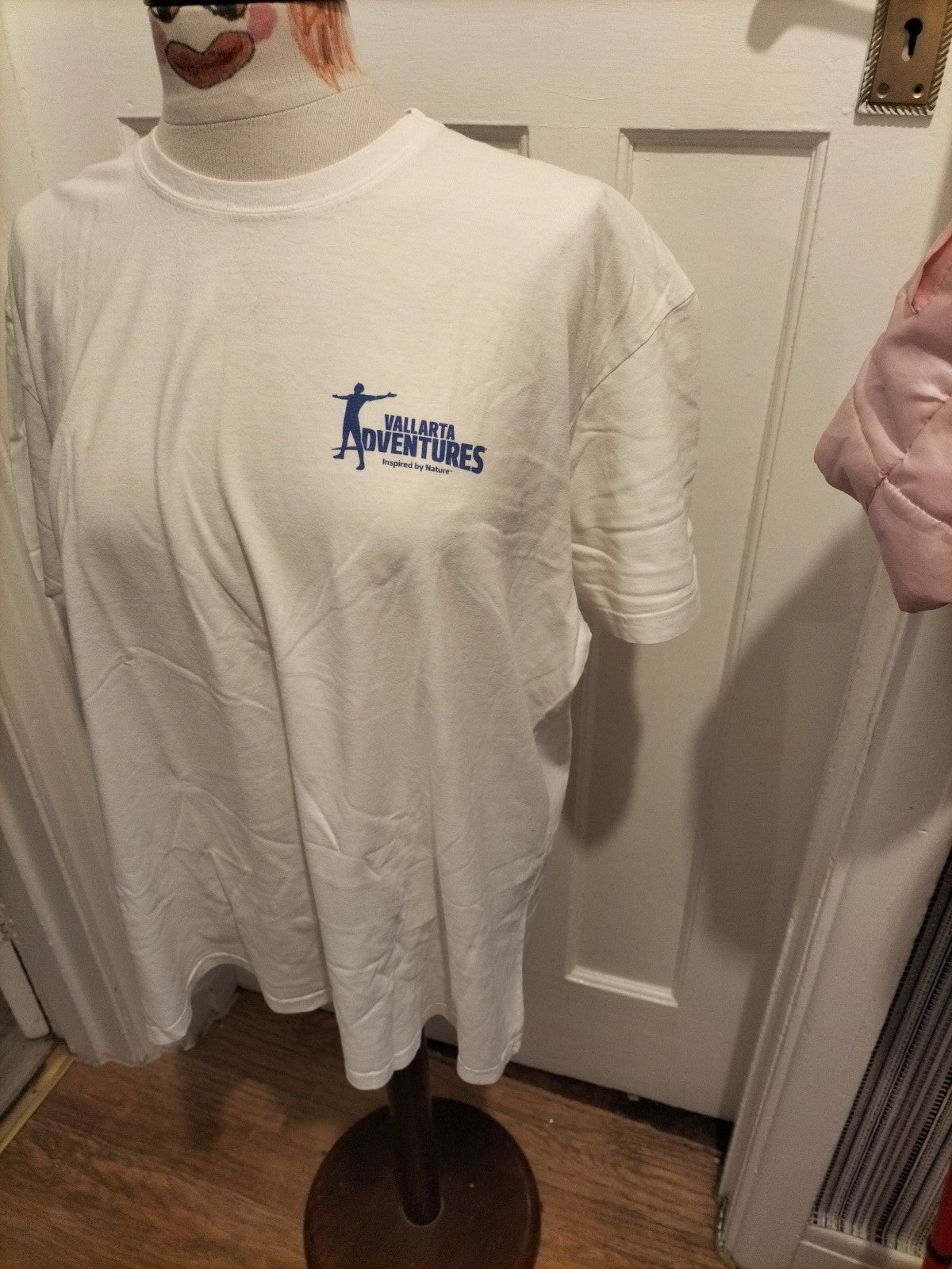 Mens Vallarta Size XL White Printed Tshirt(Small Mark On Front)