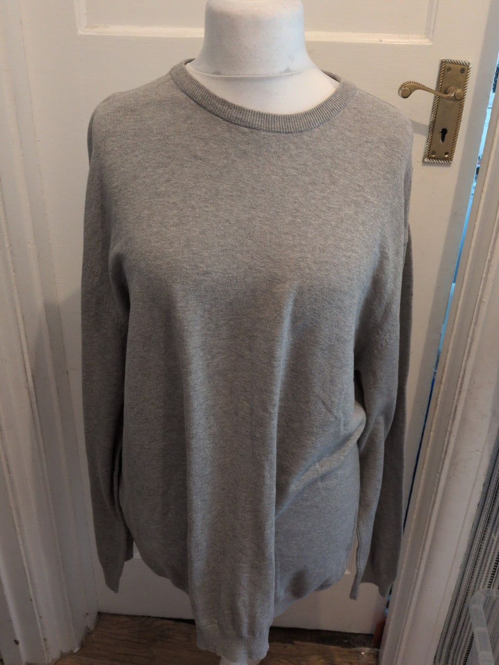 TU 2XL Grey Pure Cotton Pullover Jumper