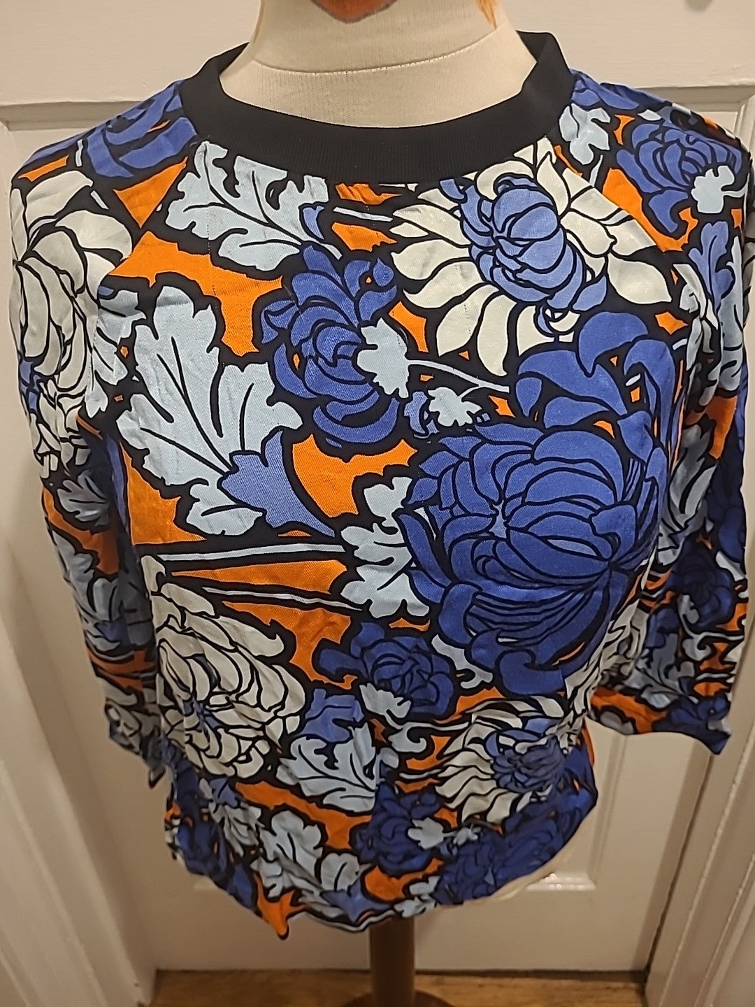 Ladies Topshop Size 6 Multicoloured Long Sleeved Tshirt