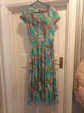 Ladies Last Queen Paris Size Small Multicoloured Cap Sleeved Long Dress