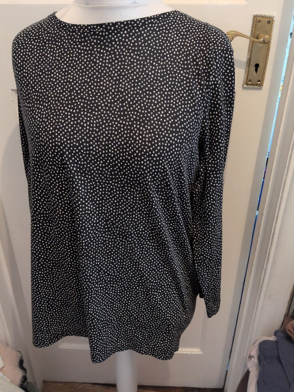M&S Collection 16 Spotty Long Sleeve Blouse