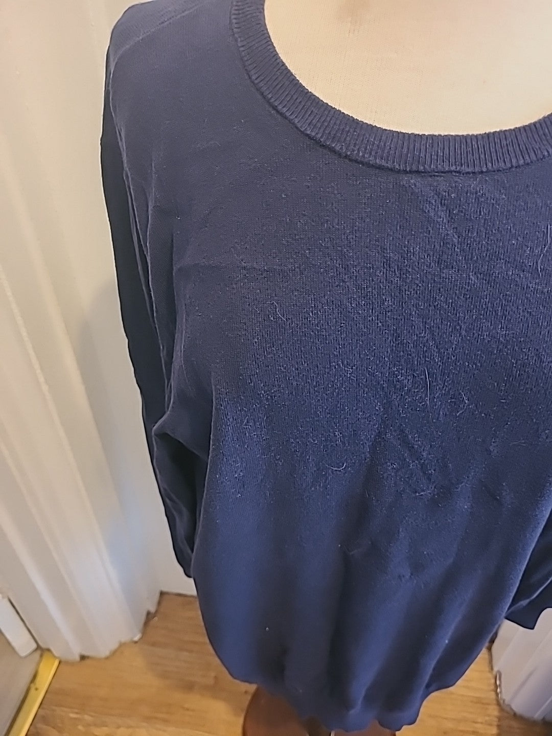 Mens F&F Size XL Navy Pullover Long Sleeved Jumper