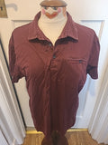Mens Tu Size Large Deep Purple Short Sleeve Collared Polo