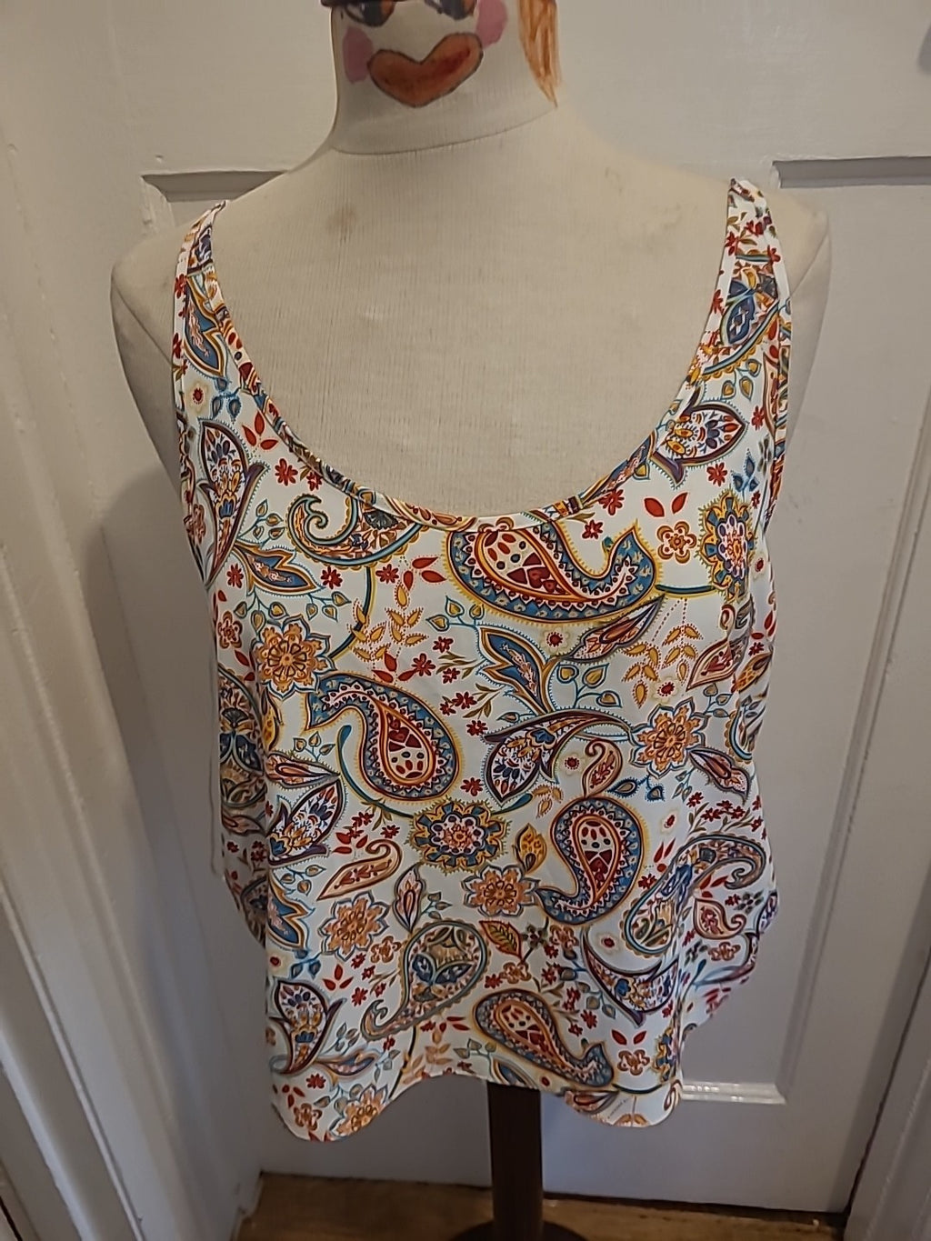 Ladies Primark Size 14 Multi Aztec Sleeveless Cami Top