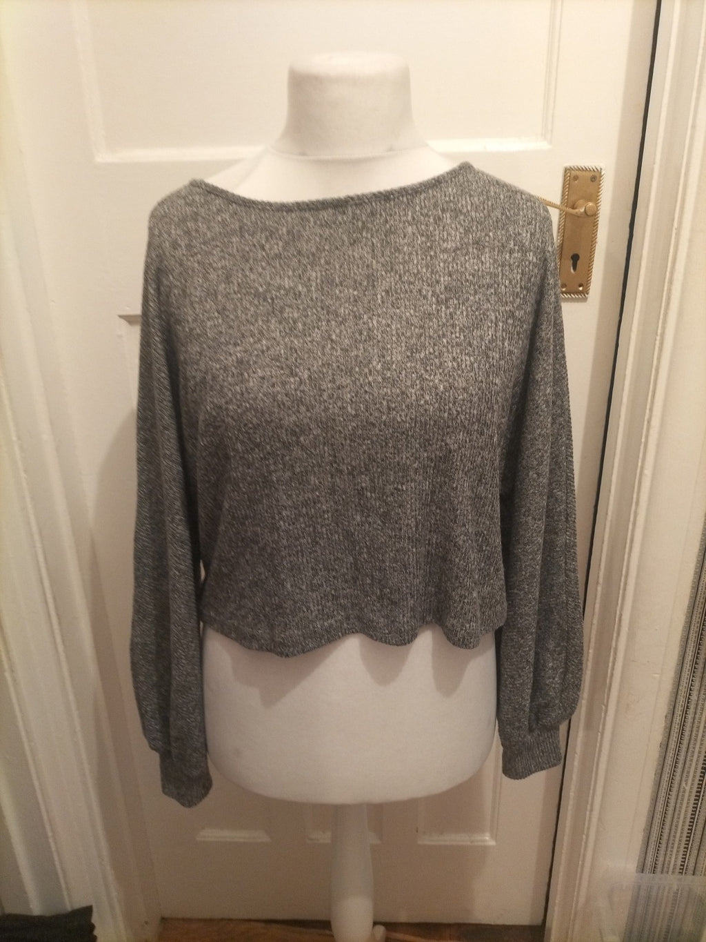 Ladies Shein Size Medium Grey Fleck Long Sleeved Pullover Jumper