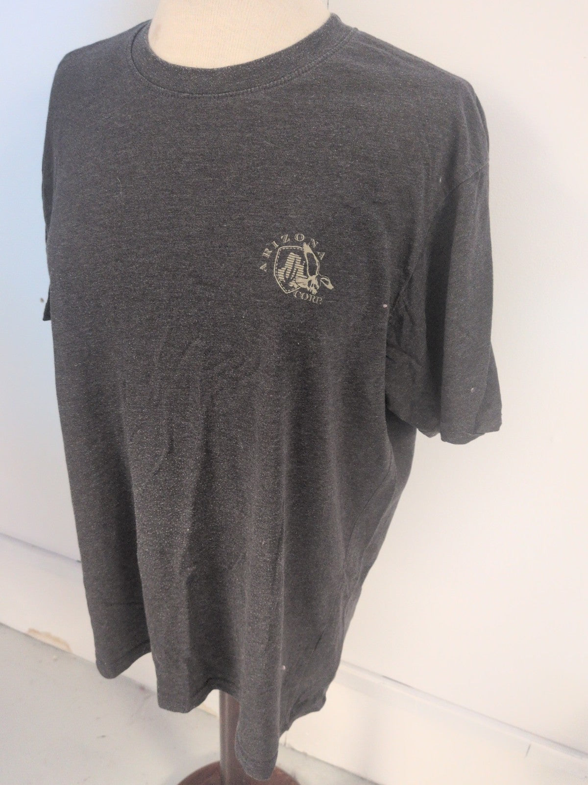 Atlas For Men Large Grey Short Sleeve T-shirt Bobbling