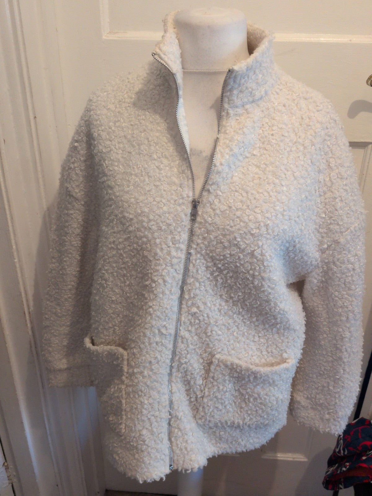 Pep&Co 16 White Warm Full Zip Jumper