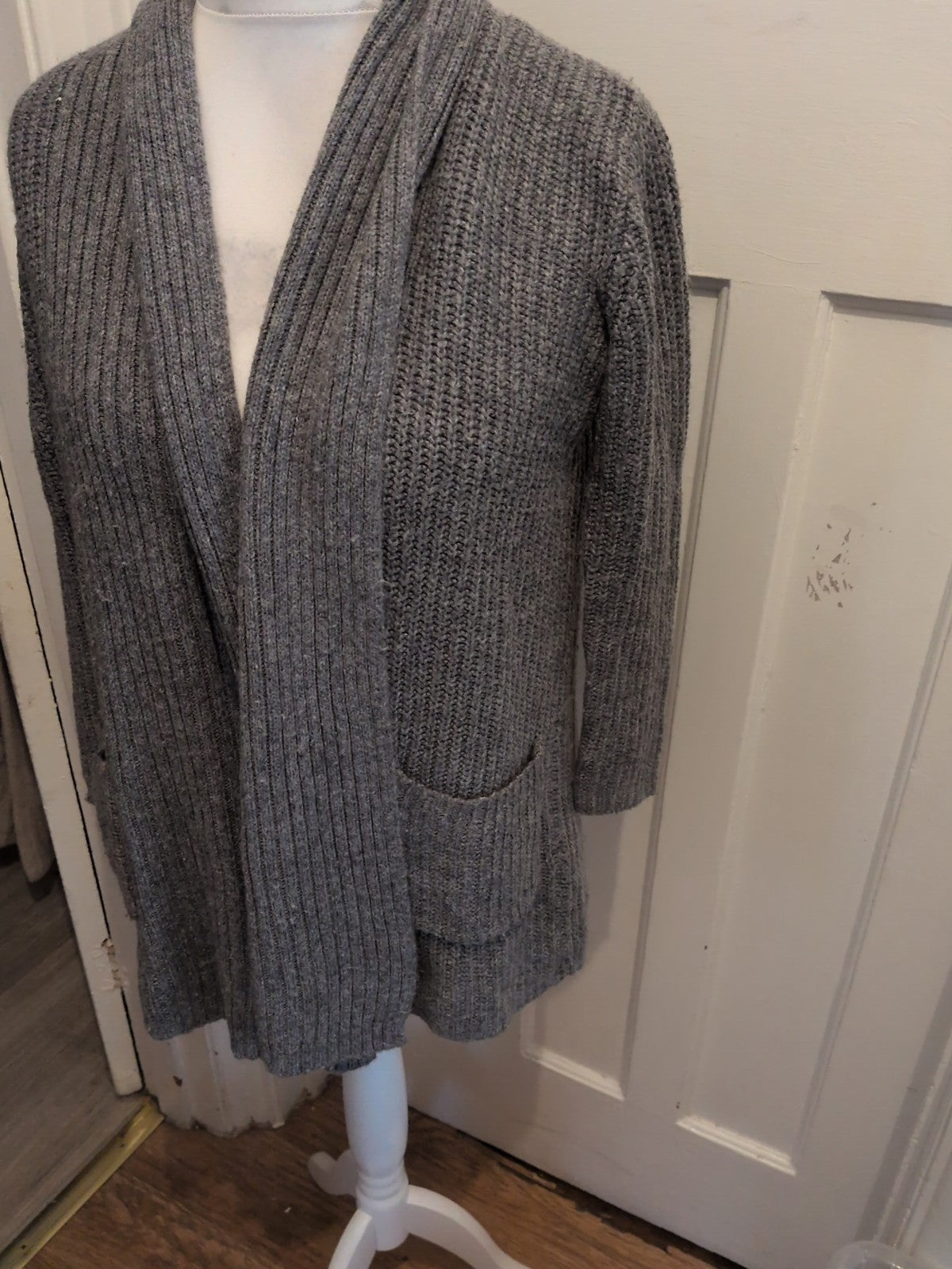 Primark 6 Grey Collared Cardigan
