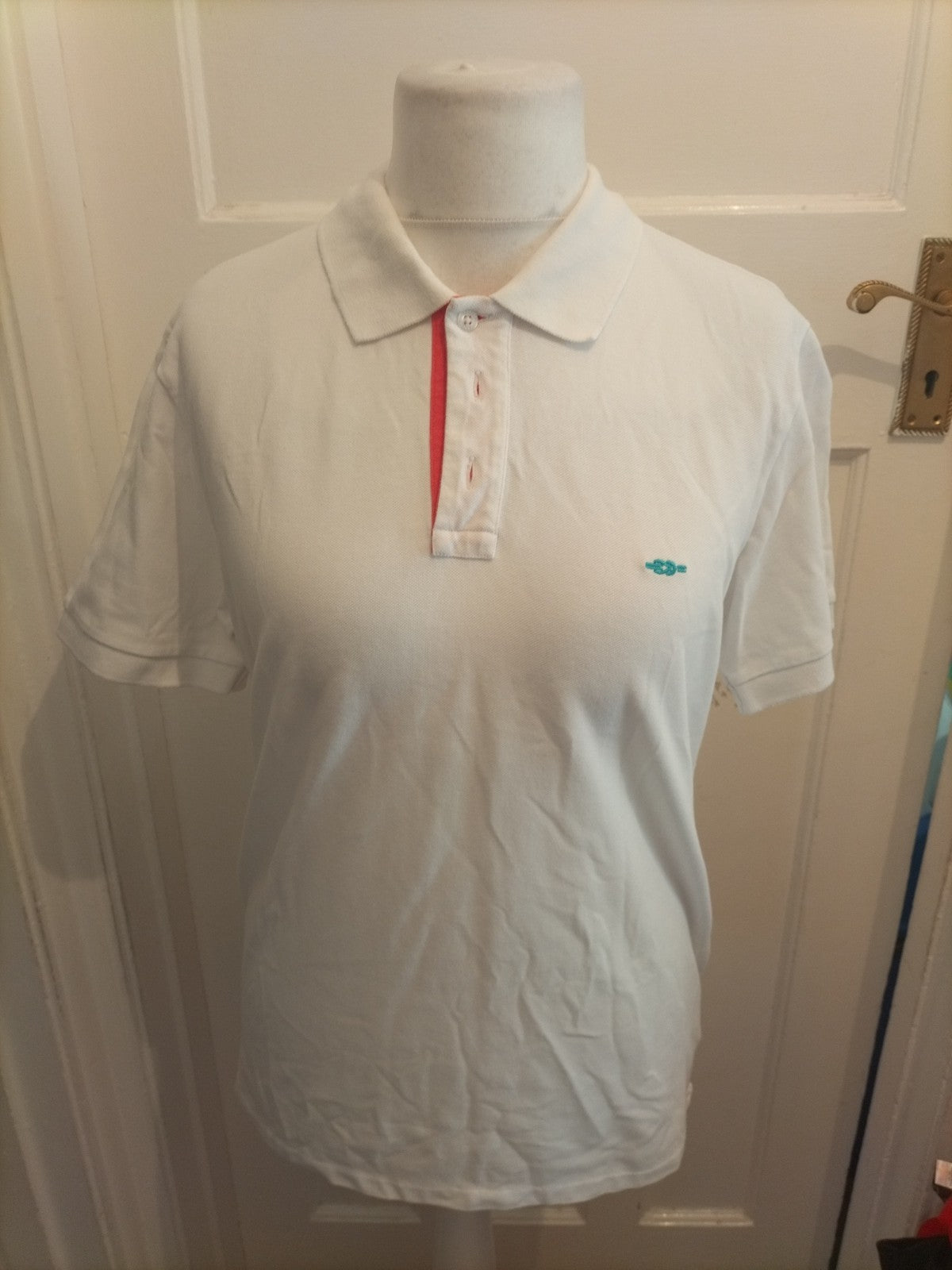 Mens Reef Knots Size Small White Short Sleeved Polo
