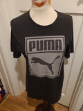 Mens Puma Size Small Black Printed Tshirt Short Sleeved