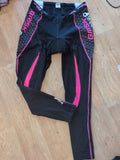 Unisex Brisk Bike Size XL Pink And Black Bib Trousers