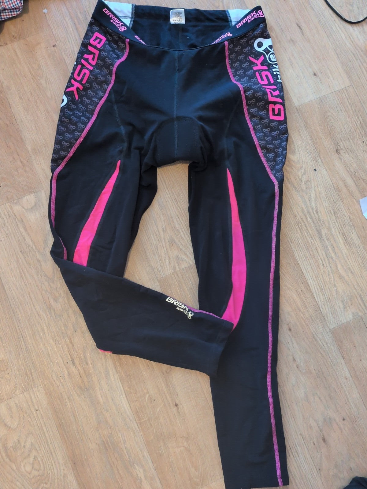 Unisex Brisk Bike Size XL Pink And Black Bib Trousers