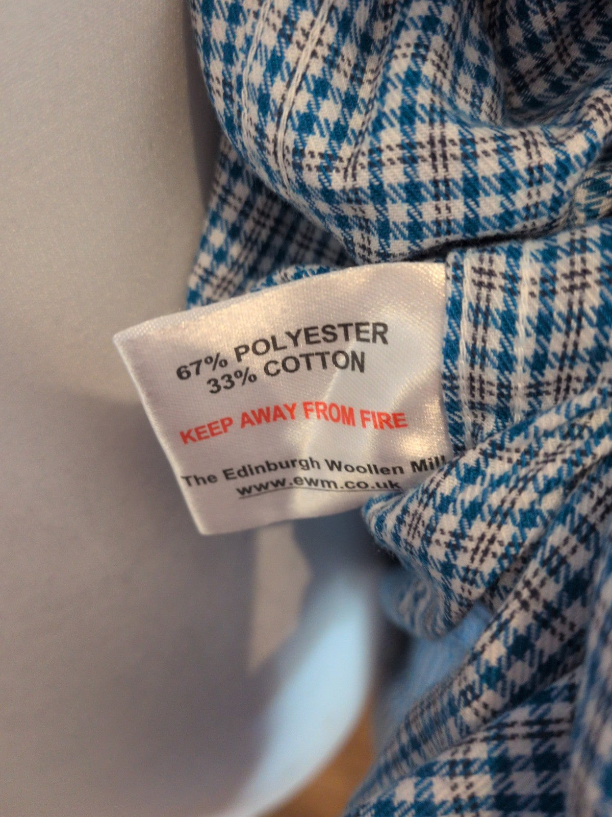 Mens James Pringle XL Blue And Black Check Long Sleeve Shirt