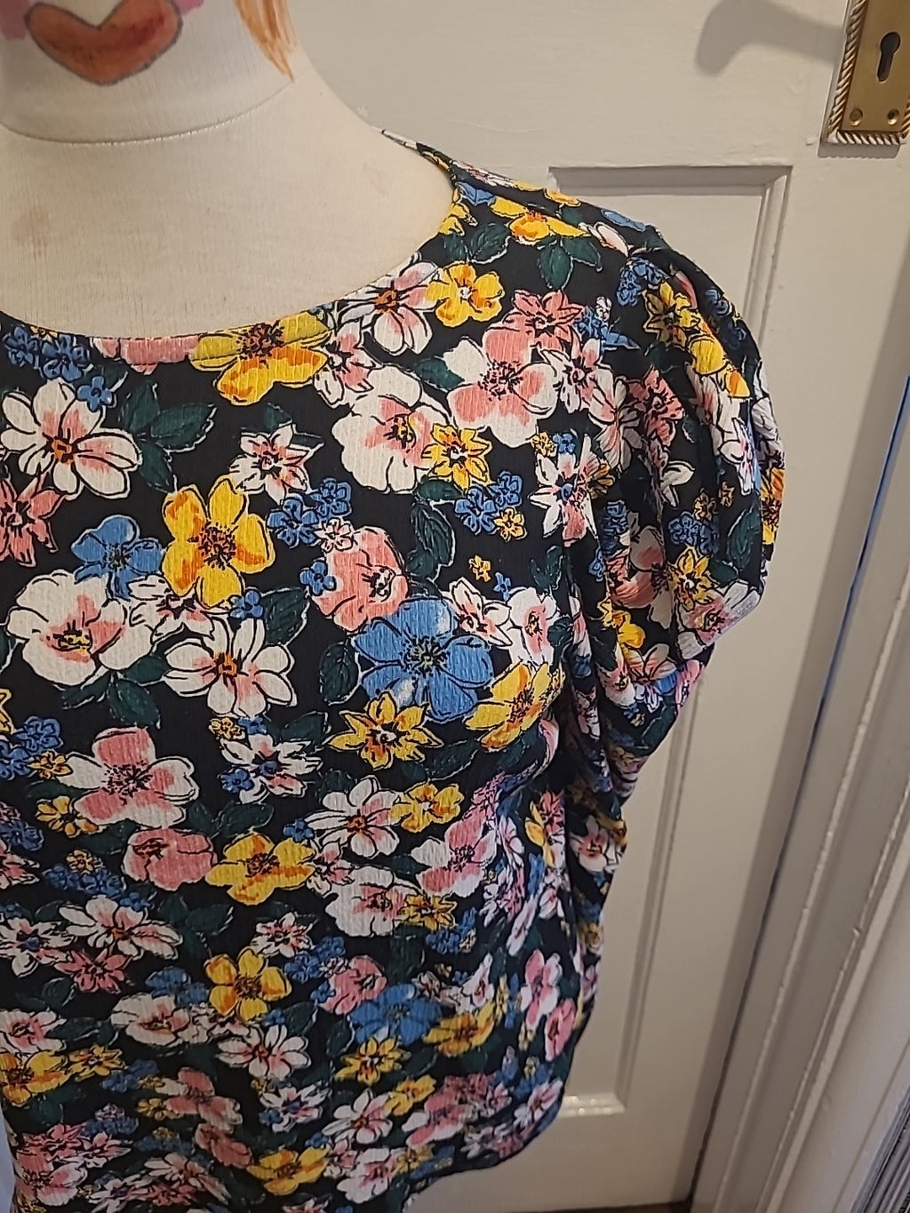 Ladies Matalan Size 12 Multi Coloured Long Sleeved Blouse