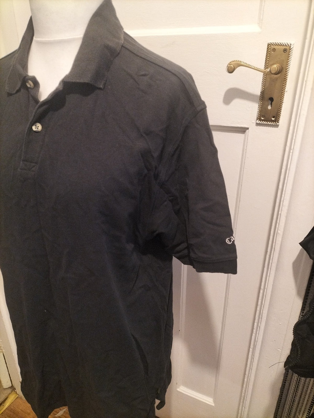 Mens Callaway Size Large Black Short Sleeved Polo