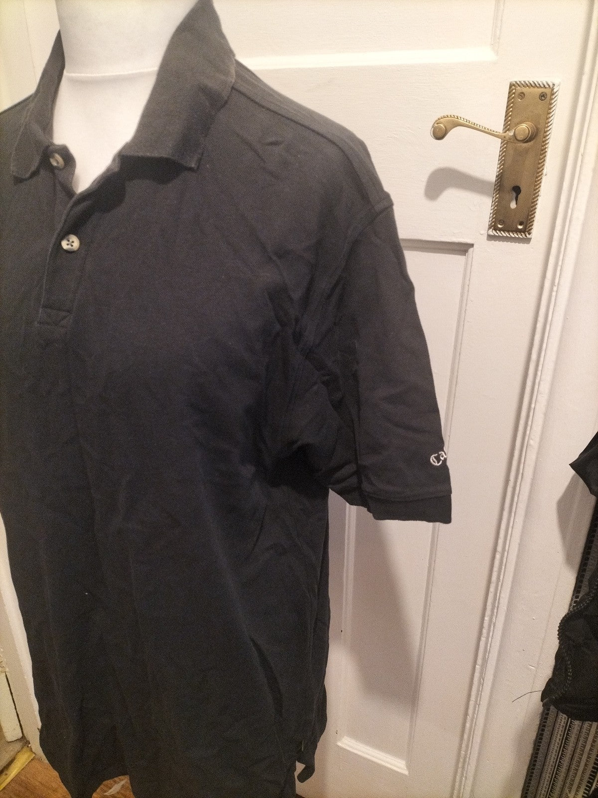 Mens Callaway Size Large Black Short Sleeved Polo